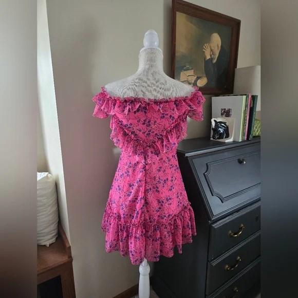 Majorelle Grace Mini Pink Floral Dress Size Small Womens - Picture 12 of 12